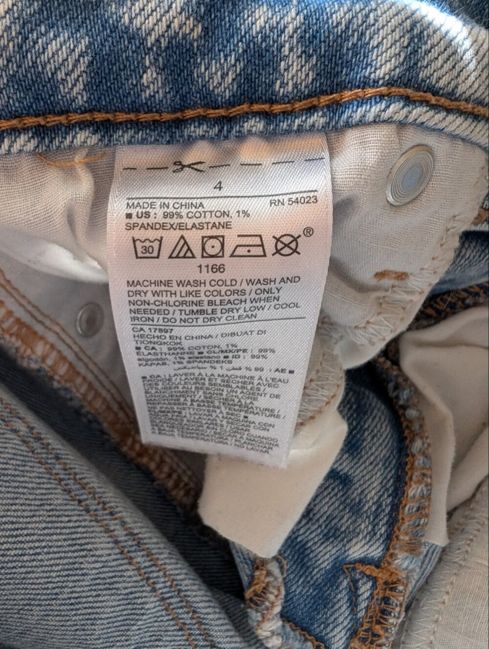 Old Navy Power Straight Leg Jeans High Rise Stretch  Light Wash size 4 - Picture 5 of 5